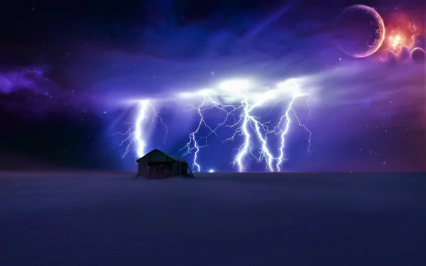  Lightning over Old Shed