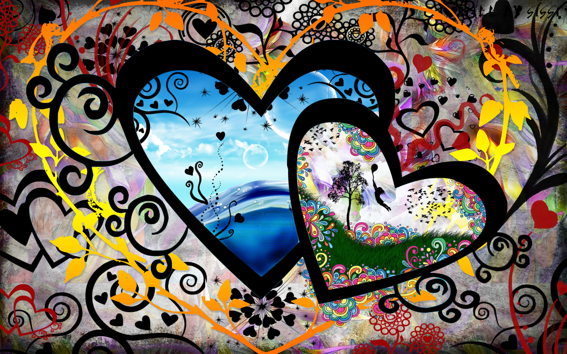 Colorful Hearts by SISSI12