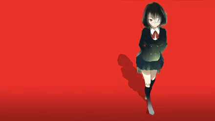 socks skirt eye patch smile Another Mei Misaki Anime HD Desktop Wallpaper | Background Image