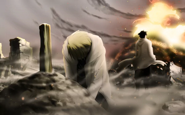 Roy Mustang Riza Hawkeye Anime Fullmetal Alchemist HD Desktop Wallpaper | Background Image