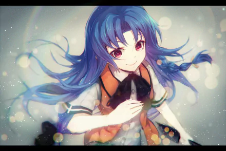 long hair red eyes blue hair Anime Ore ga Ikiru Raison D'être HD Desktop Wallpaper | Background Image