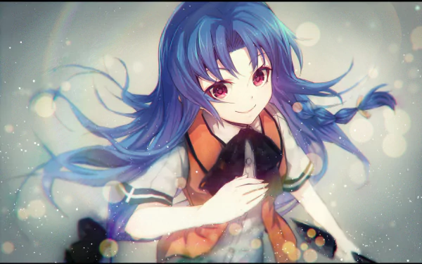 long hair red eyes blue hair Anime Ore ga Ikiru Raison D'être HD Desktop Wallpaper | Background Image