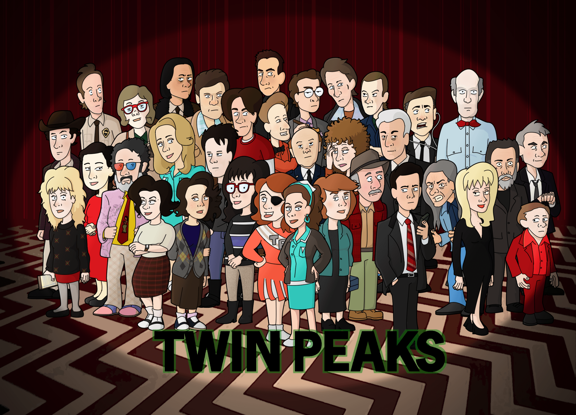 Download Cast TV Show Twin Peaks HD Wallpaper