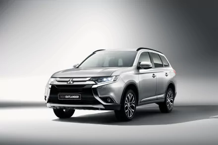 silver car SUV car Mitsubishi vehicle Mitsubishi Outlander HD Desktop Wallpaper | Background Image