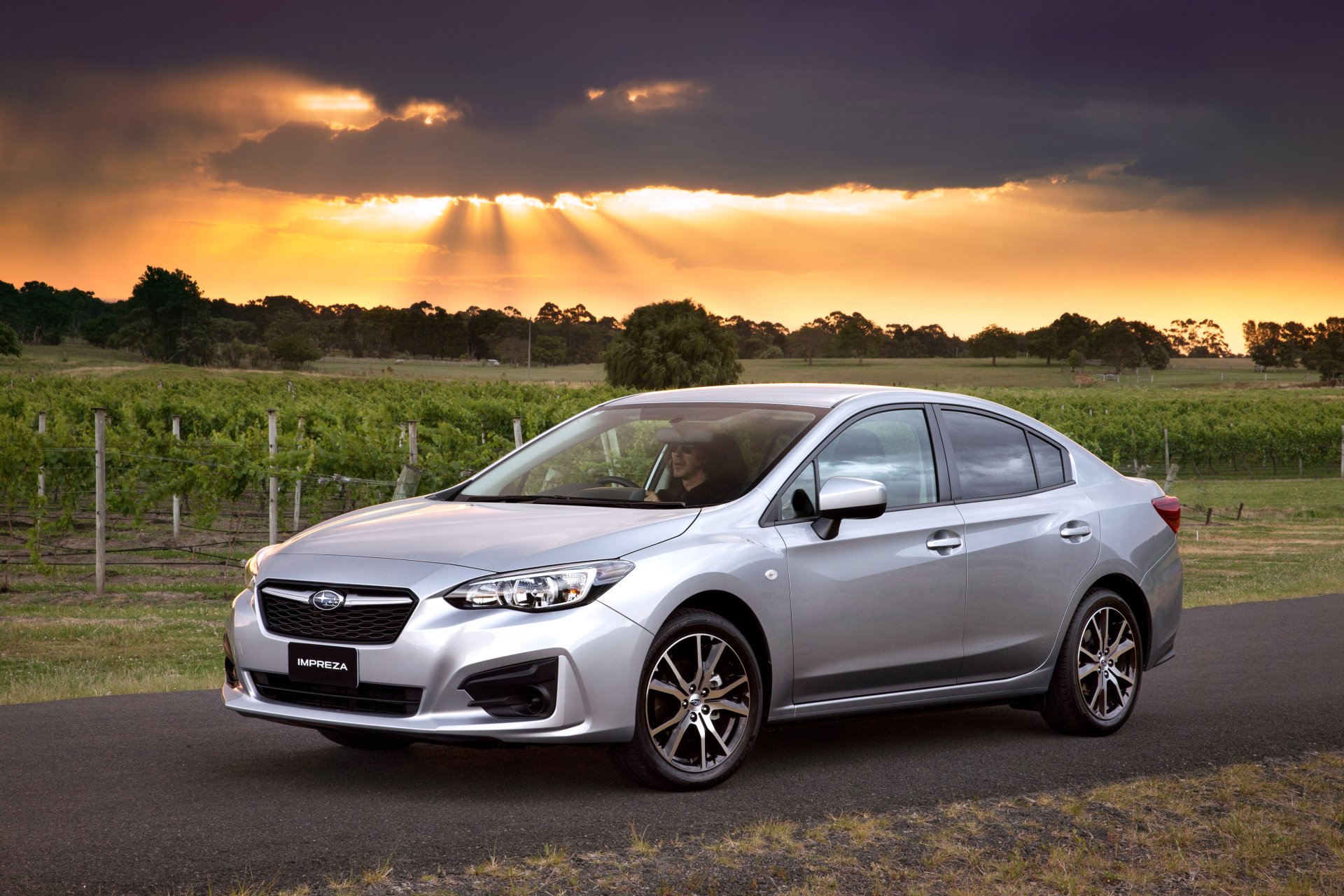 Download Silver Car Compact Car Car Subaru Vehicle Subaru Impreza 4k Ultra HD Wallpaper