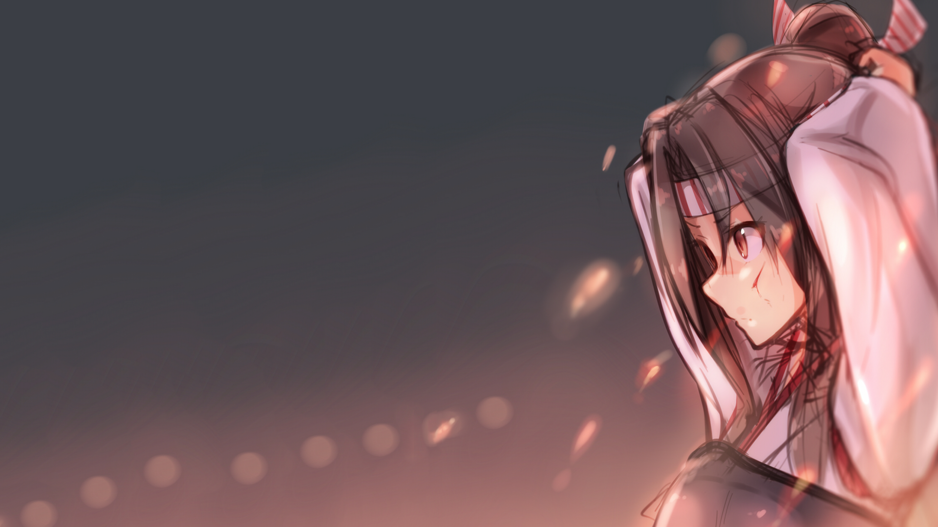 HD PC desktop wallpaper featuring Zuihou from Kantai Collection, showcasing detailed anime art with a warm, glowing background.