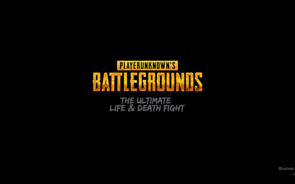 HD desktop wallpaper of PlayerUnknown's Battlegrounds with the game's title and tagline THE ULTIMATE LIFE & DEATH FIGHT on a black background.