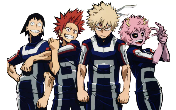 Hanta Sero Mina Ashido Katsuki Bakugou Eijiro Kirishima Anime My Hero Academia HD Desktop Wallpaper | Background Image