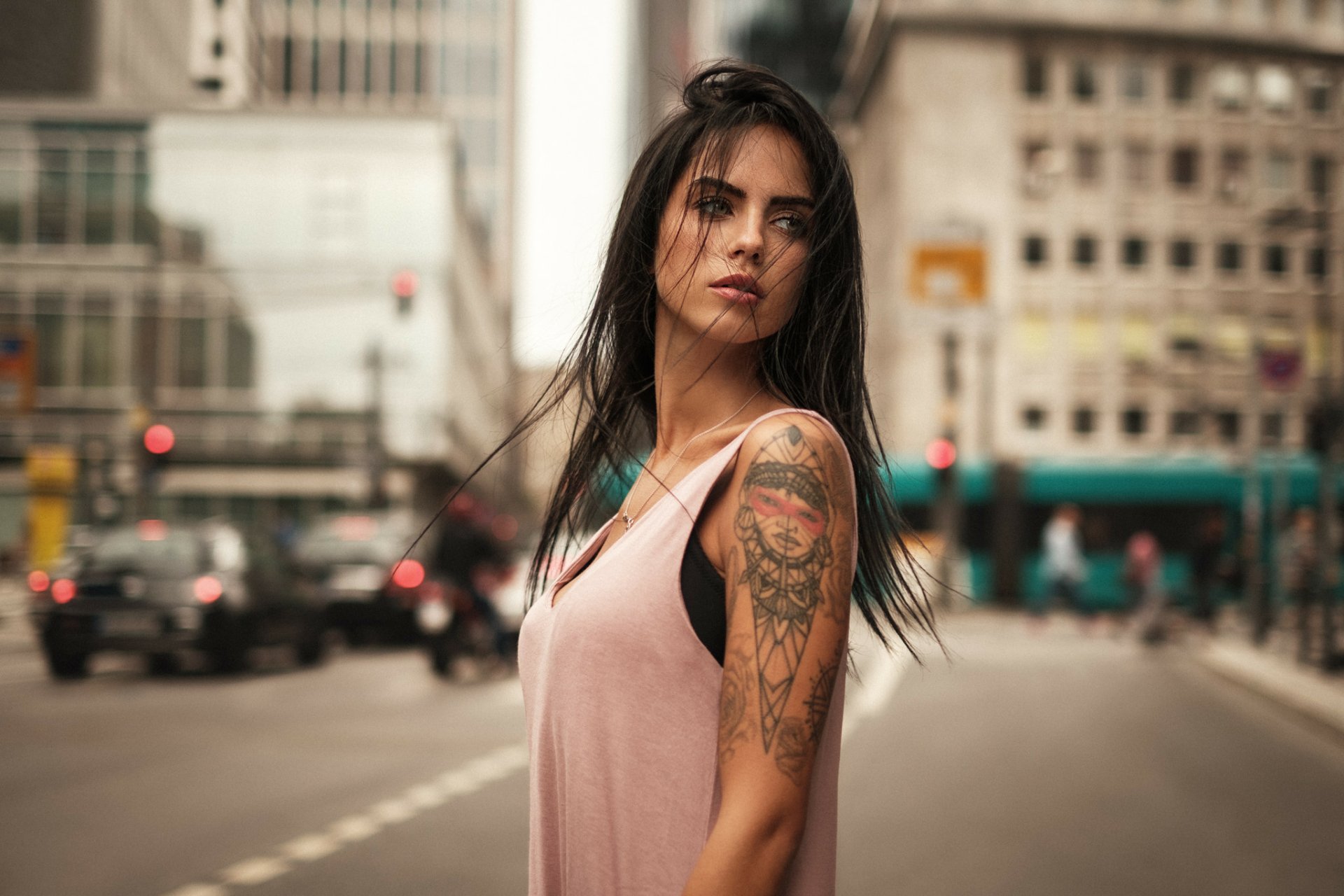 Download Depth Of Field Tattoo Brunette Model Woman Marlen Valderrama Alvaréz Hd Wallpaper By