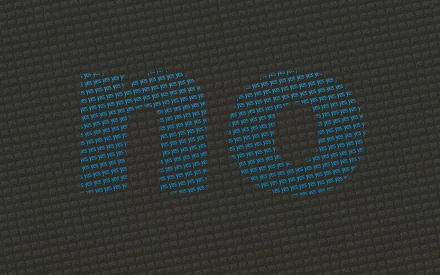 HD desktop wallpaper featuring the word no styled in blue letters on a textured dark background.