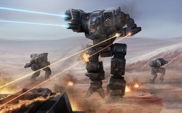 Video Game Battletech Robot Desert Battle Futuristic HD Wallpaper | Background Image