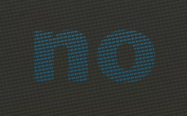 HD desktop wallpaper featuring the word no styled in blue letters on a textured dark background.