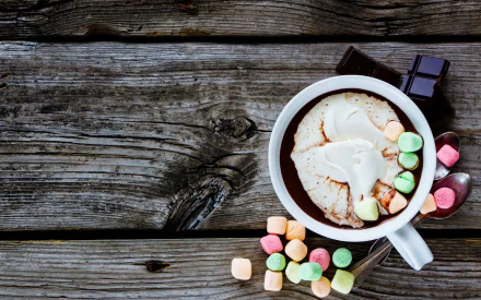chocolate food marshmallow HD Desktop Wallpaper | Background Image