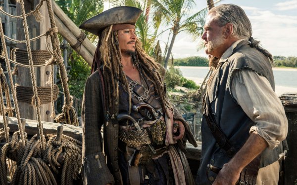 Movie Pirates Of The Caribbean: Dead Men Tell No Tales Johnny Depp Jack Sparrow Kevin McNally Joshamee Gibbs HD Wallpaper | Background Image