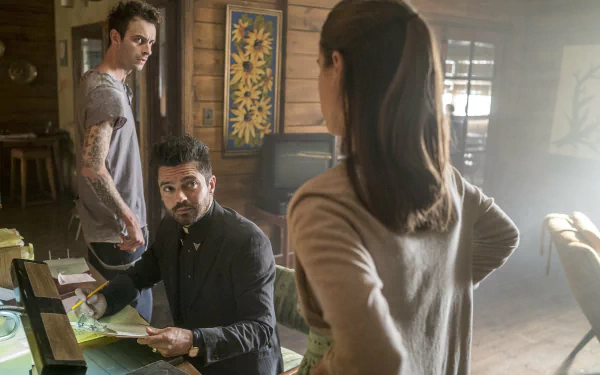 Emily Woodrow Lucy Griffiths Cassidy (Preacher) Joseph Gilgun Dominic Cooper Jesse Custer TV Show preacher HD Desktop Wallpaper | Background Image