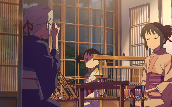 Yotsuha Miyamizu Mitsuha Miyamizu Hitoha Miyamizu Your Name. Anime HD Desktop Wallpaper | Background Image