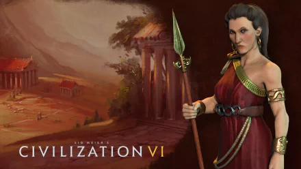 Gorgo (Queen of Sparta) video game Civilization VI HD Desktop Wallpaper | Background Image