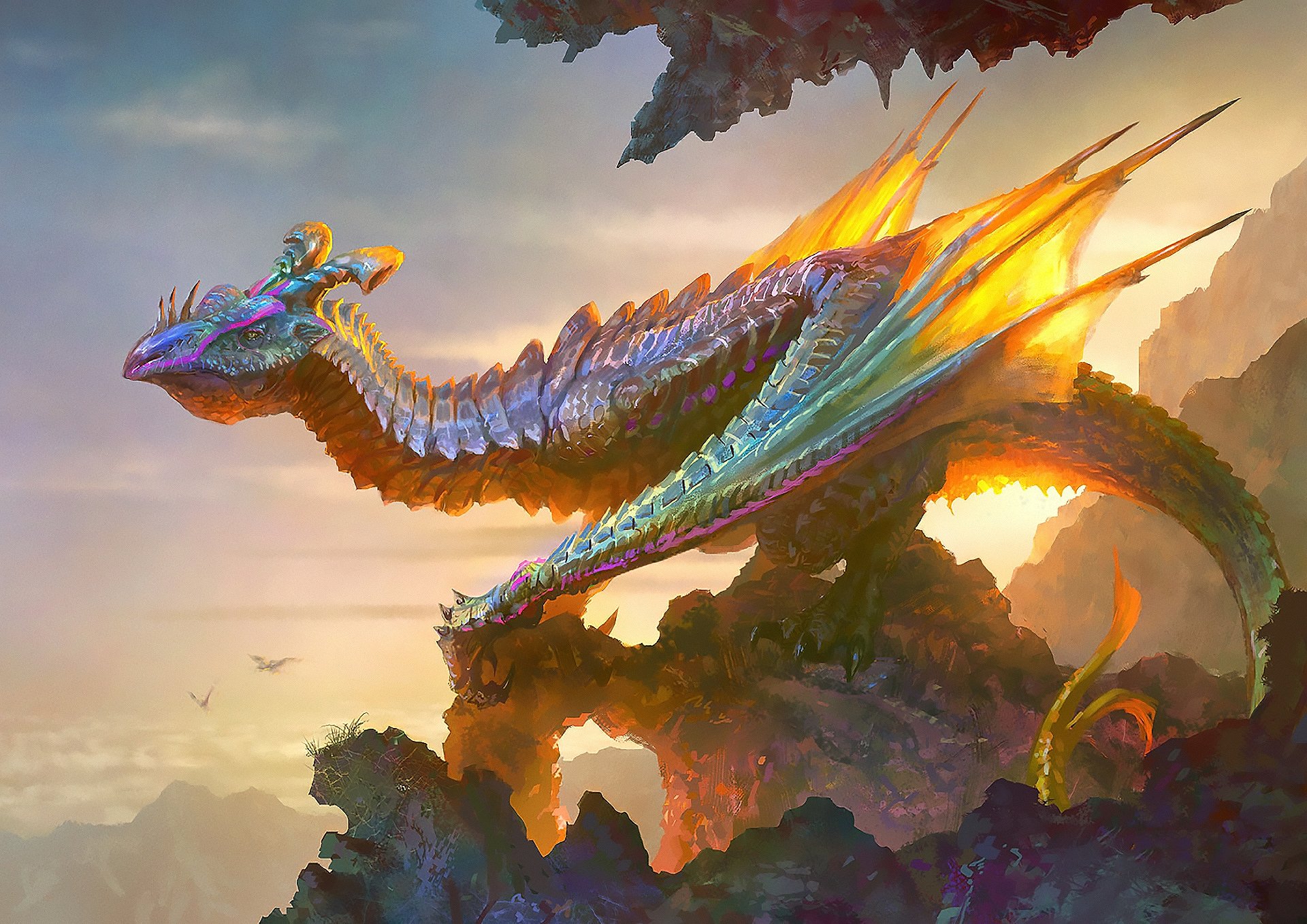 Download Wings Fantasy Dragon  HD Wallpaper by Kotakan