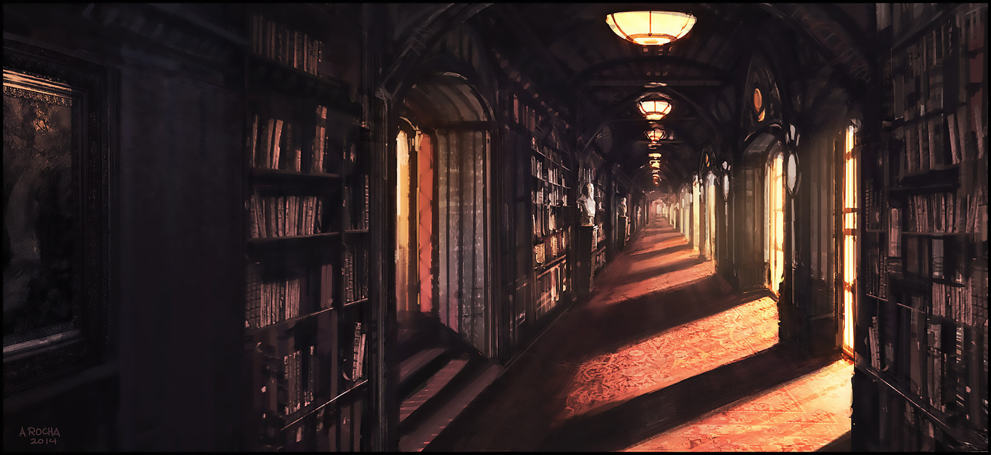 Fantasy Library HD Wallpaper | Background Image