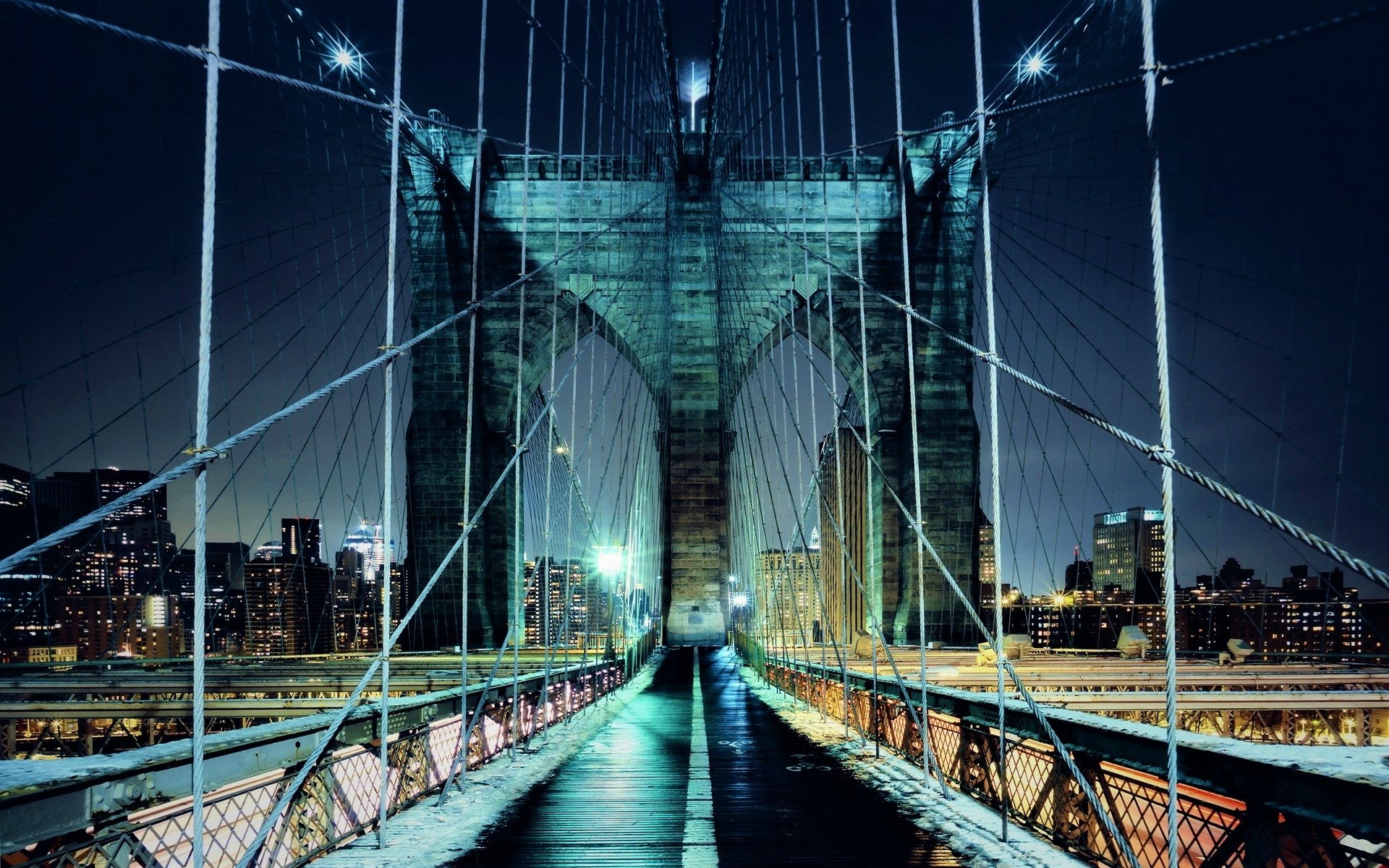 Нью Йорк Эстетика Бруклинский мост
