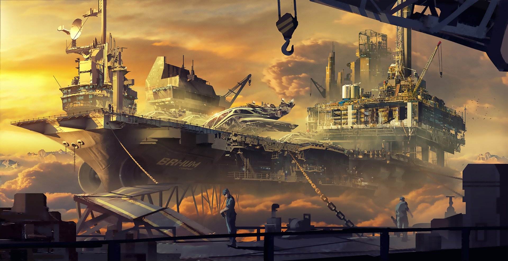 Download Ship Sci Fi Vehicle HD Wallpaper by Morgan Prost