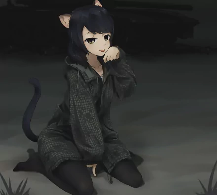 cat girl Anime Original HD Desktop Wallpaper | Background Image