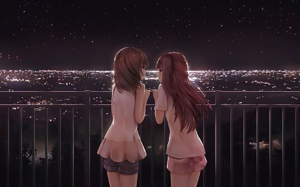 Anime Original Night Brown Hair HD Wallpaper | Background Image