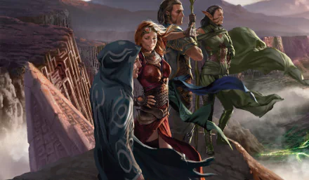 warrior magician elf man made Magic: The Gathering HD Desktop Wallpaper | Background Image