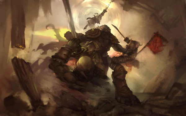 Samuro (Warcraft) warrior Zeratul (StarCraft) video game Heroes of the Storm HD Desktop Wallpaper | Background Image