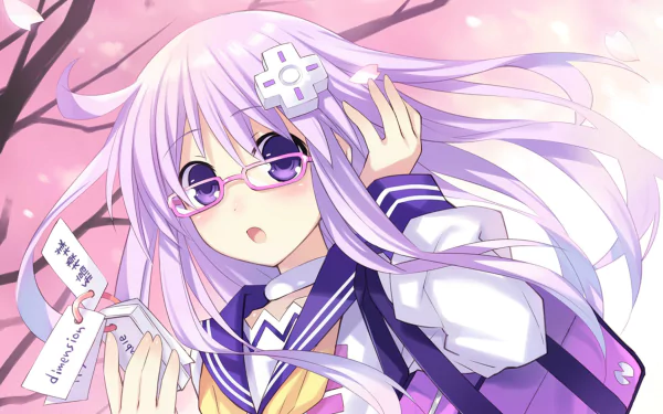 Nepgear (Hyperdimension Neptunia) cherry blossom video game Hyperdimension Neptunia HD Desktop Wallpaper | Background Image