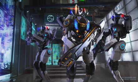 police Sci Fi robot HD Desktop Wallpaper | Background Image