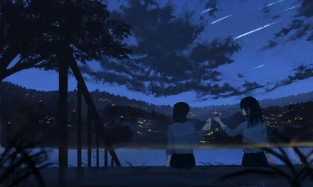hill comet night Anime Original anime night HD Desktop Wallpaper | Background Image