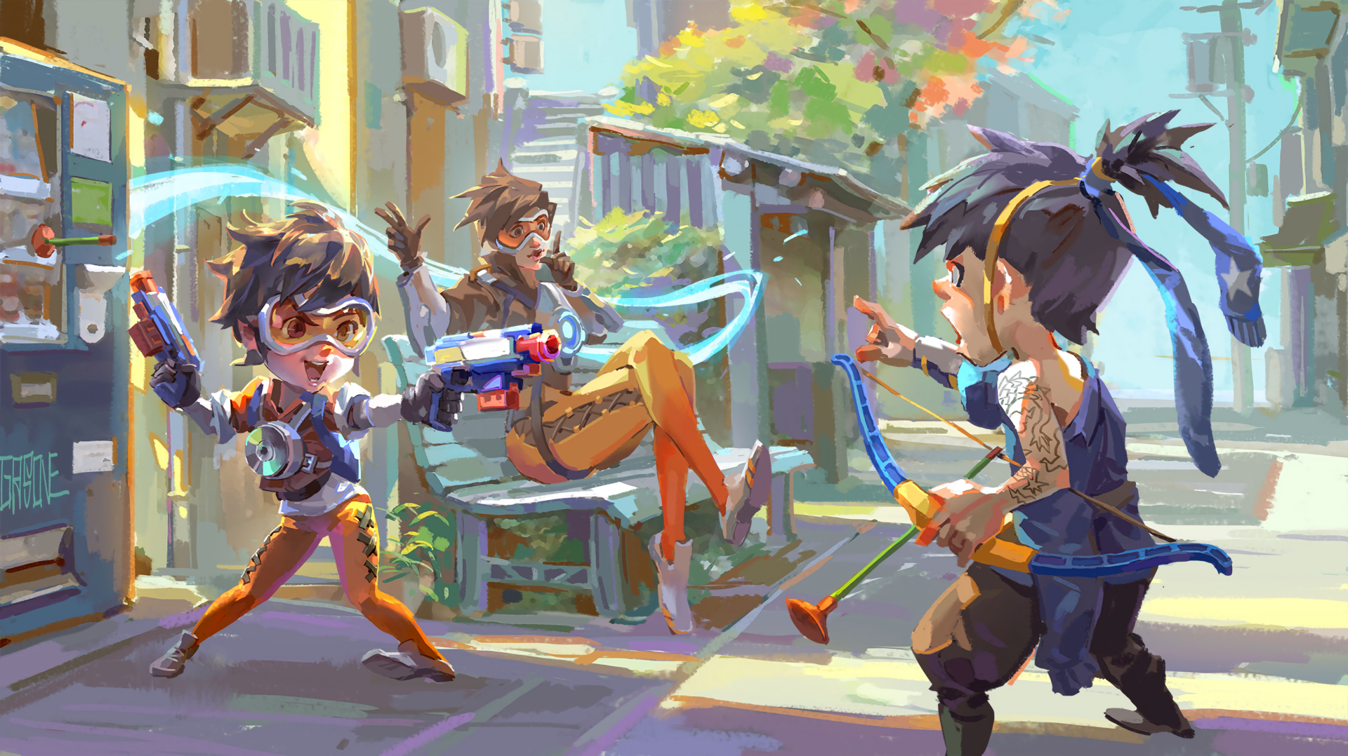 Download Tracer (Overwatch) Video Game Overwatch  HD Wallpaper by Shengyi Sun