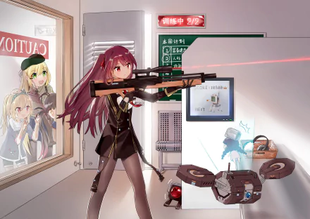 M14 (Girls Frontline) SV-98 (Girls Frontline) WA2000 (Girls Frontline) video game Girls Frontline HD Desktop Wallpaper | Background Image