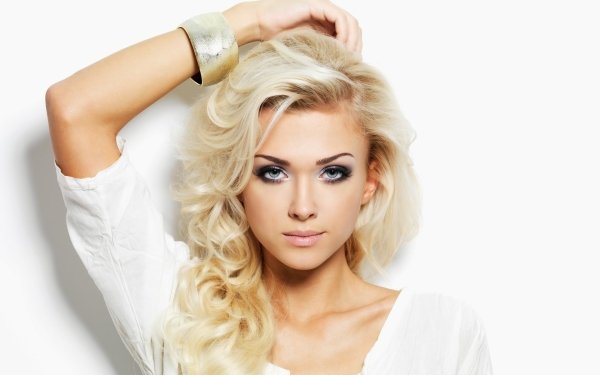 Women Model Face Blonde Blue Eyes HD Wallpaper | Background Image