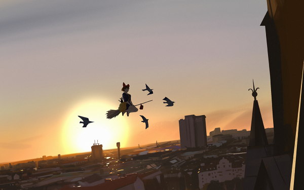 Anime Kiki's Delivery Service Studio Ghibli City HD Wallpaper | Background Image