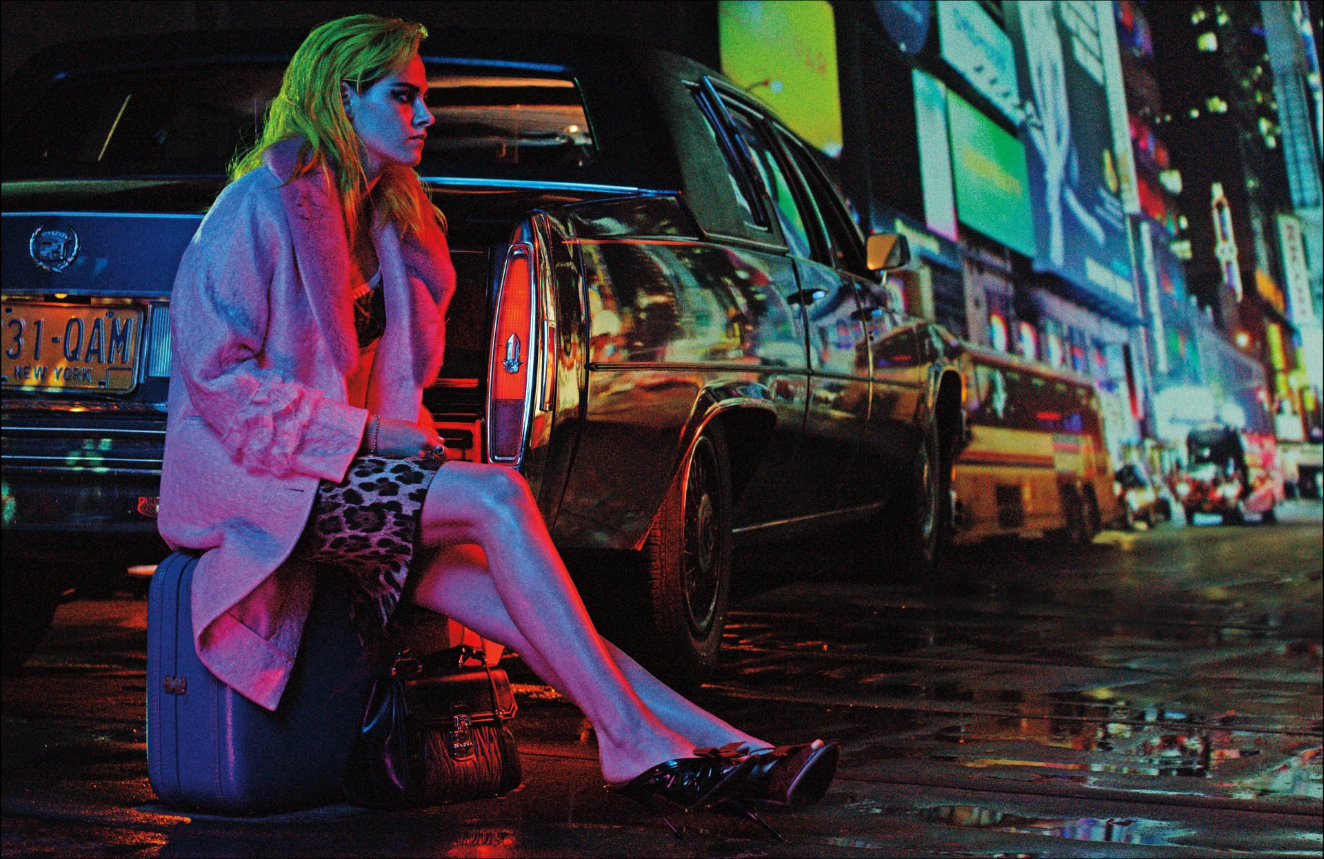 Download American Actress Neon Celebrity Kristen Stewart HD Wallpaper