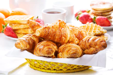 viennoiserie breakfast food croissant HD Desktop Wallpaper | Background Image