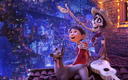 Dante (Coco) Hector (Coco) Miguel Rivera Coco (Movie) movie Coco HD Desktop Wallpaper | Background Image