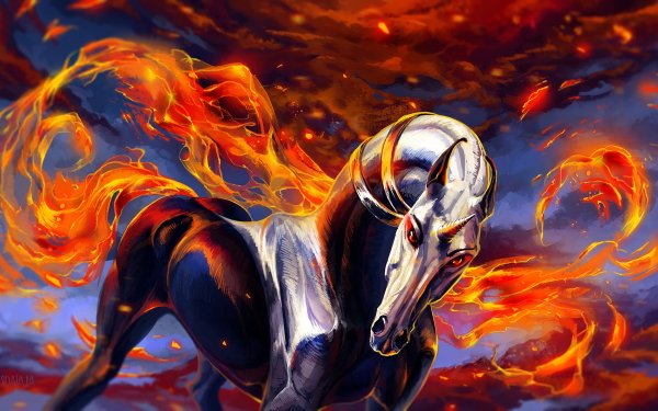 Animal Horse Fire Creature HD Wallpaper | Background Image
