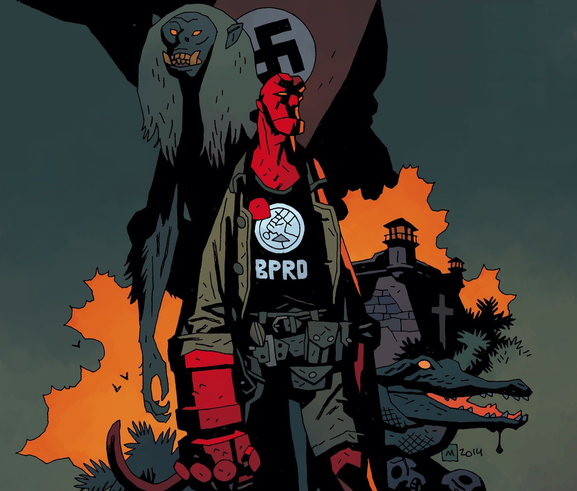 B p r d. Хеллбой комикс. Hellboy and the b.p.r.d. 1952 (2015) #1\. Хеллбой против нацистов. Хеллбой мемы.