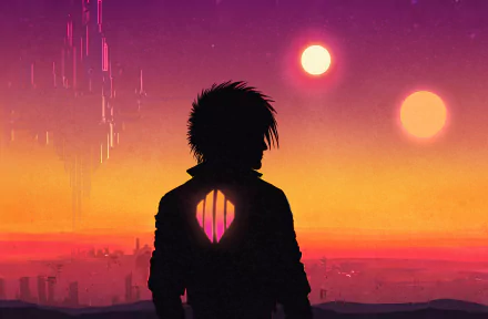 retrowave sun Klayton music Scandroid HD Desktop Wallpaper | Background Image