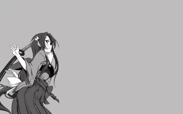 monochrome Anime Oda Nobuna No Yabou HD Desktop Wallpaper | Background Image