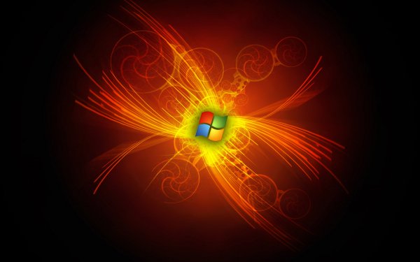 Technology Windows 7 Windows Microsoft Logo Fire Flame HD Wallpaper | Background Image