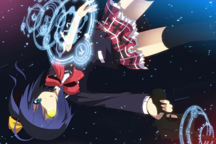 thigh highs school uniform skirt Rikka Takanashi Anime Love Chunibyo & Other Delusions HD Desktop Wallpaper | Background Image