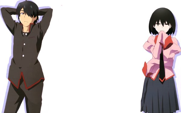 Anime Monogatari (Series) Ougi Oshino Koyomi Araragi Short Hair Black Hair HD Wallpaper | Background Image
