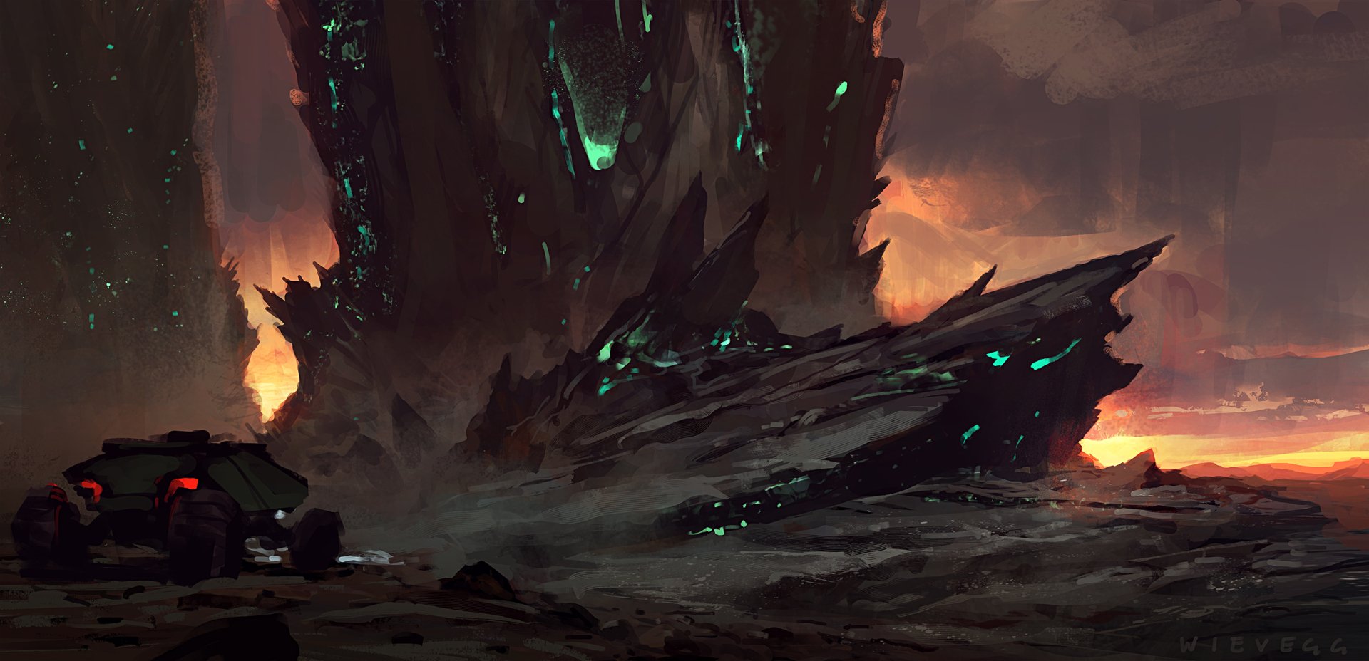 Download Exploration Sci Fi Vehicle HD Wallpaper by Thomas Wievegg