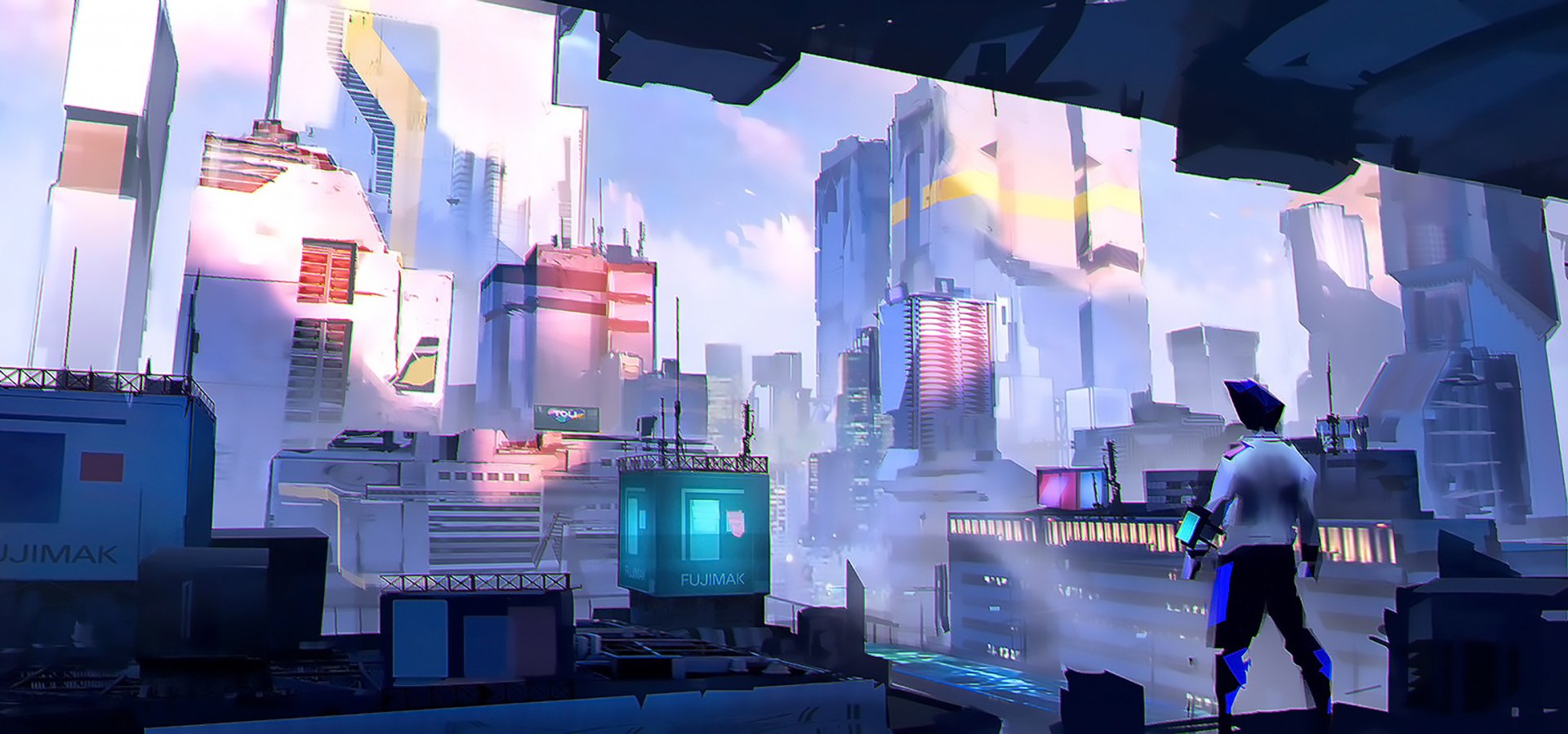 Download Sci Fi City Sci Fi City HD Wallpaper by Luc Fontenoy
