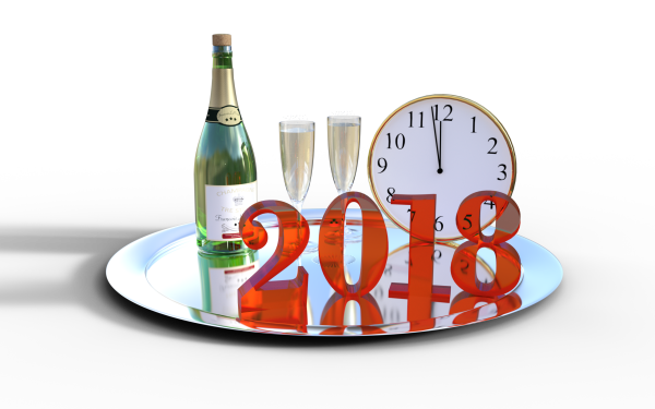 Holiday New Year 2018 New Year Champagne HD Wallpaper | Background Image