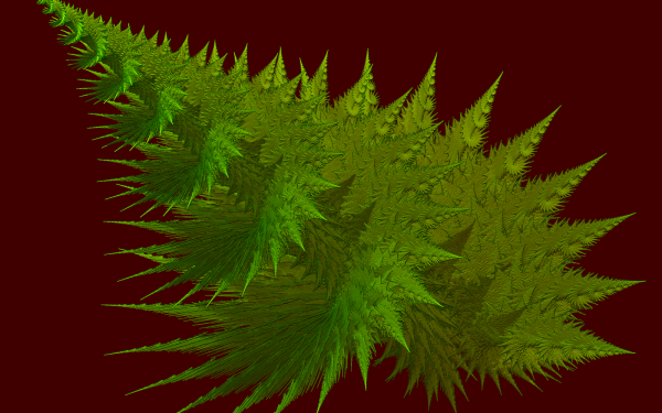 Abstract Fractal Green Chaoscope Christmas Tree Thorns HD Wallpaper | Background Image